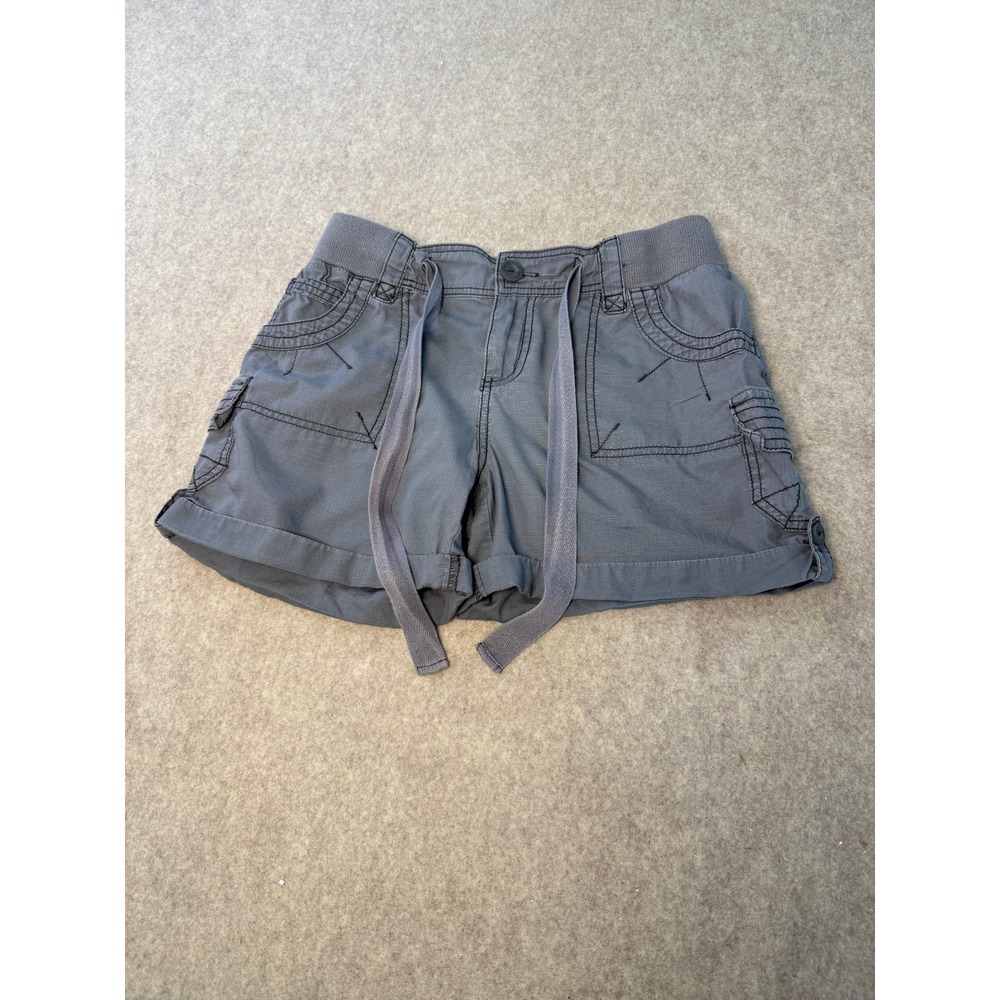 Ocean Pacific OP Womens Grey Cargo Shorts Y2K Cotton Ripstop‎ Size 9 Utility